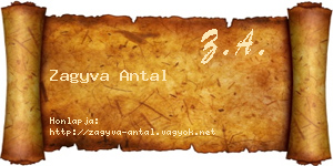 Zagyva Antal névjegykártya